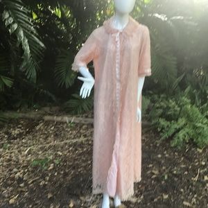 1950s vintage  lace Dressing Gown